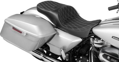 Sadlar Drag Specialties Reach Freedom förlängd vinyl Touring 09-upp, Trike 14-21 silver