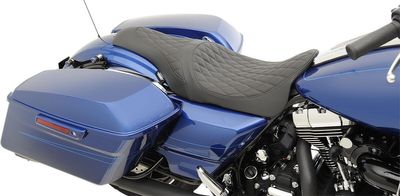 Sadel Drag Specialties Caballero 2 Style Solar vinyl diamond svart