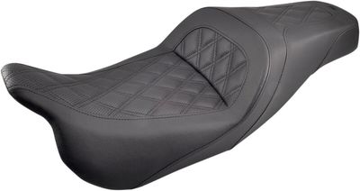 Sadel Saddlemen Lattice Stitched Saddlehyde Saddlegel smal läder svart