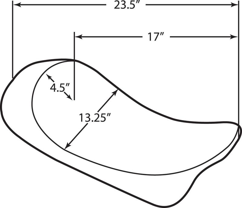 Solosadel Drag Specialties EZ-ON Low-Profile diamond svart H-D 08-24