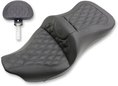 Sadel Saddlemen Reach RoadSofa Sofa Saddlegel förlängd läder svart Touring 07-24 808-07B-184BR