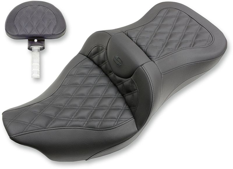 Sadel Saddlemen Reach RoadSofa Sofa Saddlegel förlängd läder svart Touring 07-24 808-07B-184BR