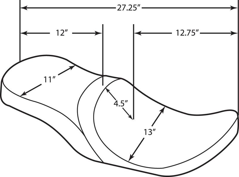 Touringsadel Drag Specialties Yaffe Razorback Touring 08-24, Trike 14-19