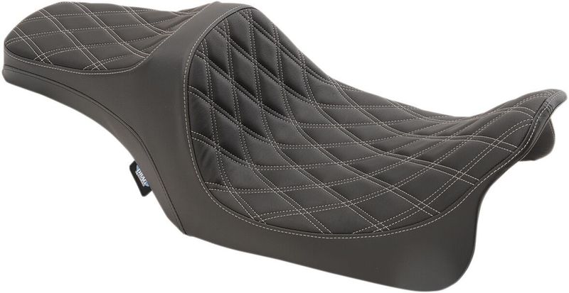 Sadel Drag Specialties Predator III dubbel diamond Touring 08-24 svart/silver