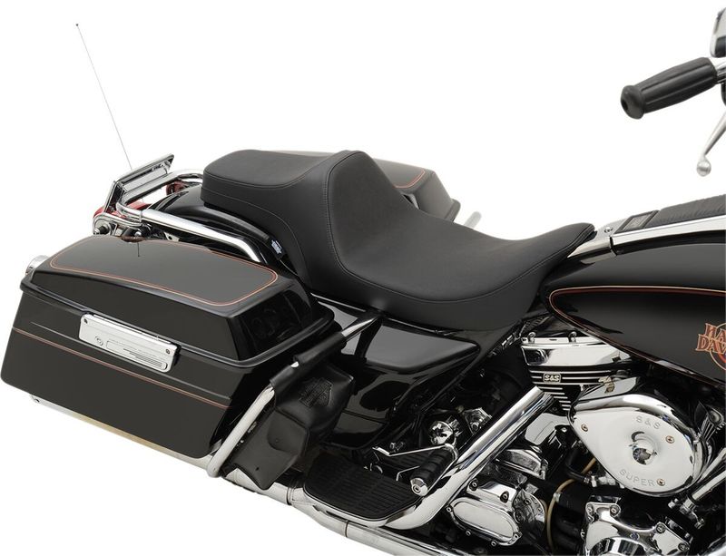 Sadel Drag Specialties Predator III slät vinyl svart Touring 97-07