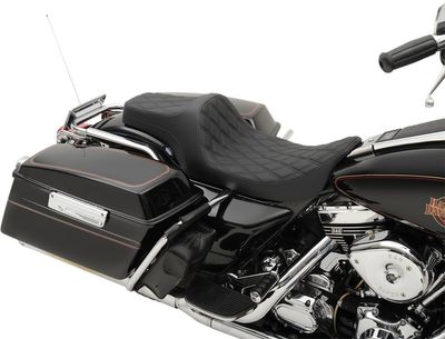 Sadel Drag Specialties Predator III dubbel diamond vinyl svart Touring 97-07 0801-1129