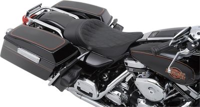 Solosadel Drag Specialties EZ-ON svart dubbel Touring 97-07