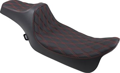 Sadel Drag Specialties Reach Predator III Prediii förlängd röd Touring 08-24, Trike 14-19