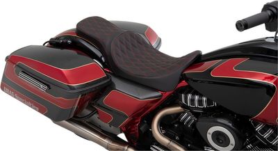 Sadel Drag Specialties Predator 2 Ddred Solr dubbel Touring 08-24