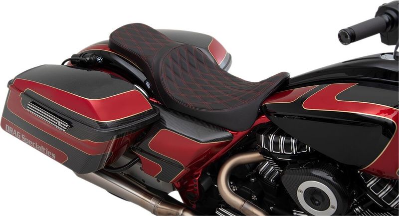 Sadel Drag Specialties Predator 2 Ddred Solr dubbel Touring 08-24