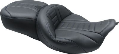 Touringsadel Mustang Removable Option Touring 08-upp, Trike 14-21 svart/blå