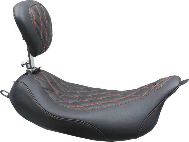 Solosadel Mustang Tripper Removable bred Touring 08-upp, Trike 14-21 blå/röd