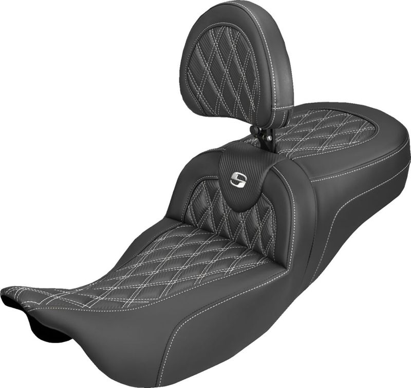 Sadel Saddlemen Roadsofa kolfiber vit Touring 08-upp 808-07B-207B6