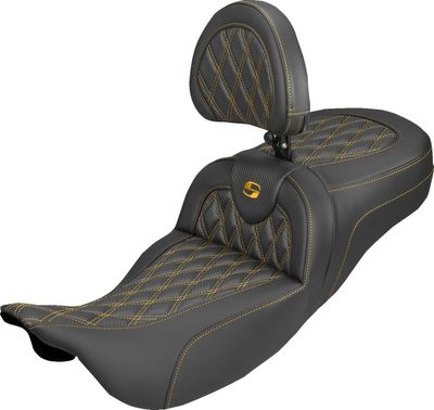 Sadel Saddlemen Roadsofa kolfiber guld Touring 08-upp 808-07B-207B7