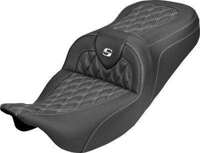 Sadel Saddlemen Roadsofa kolfiber vit Touring 08-upp 808-07B-20606