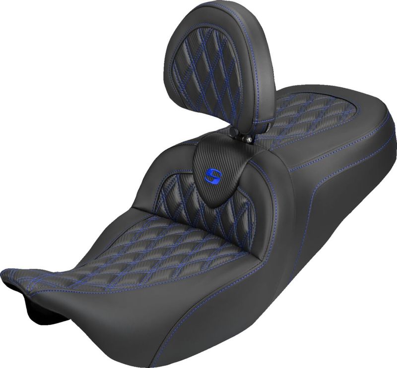 Sadel Saddlemen Roadsofa kolfiber blå Touring 08-upp 808-07B-206B1
