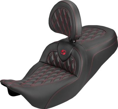 Sadel Saddlemen Roadsofa kolfiber röd Touring 08-upp 808-07B-206B4