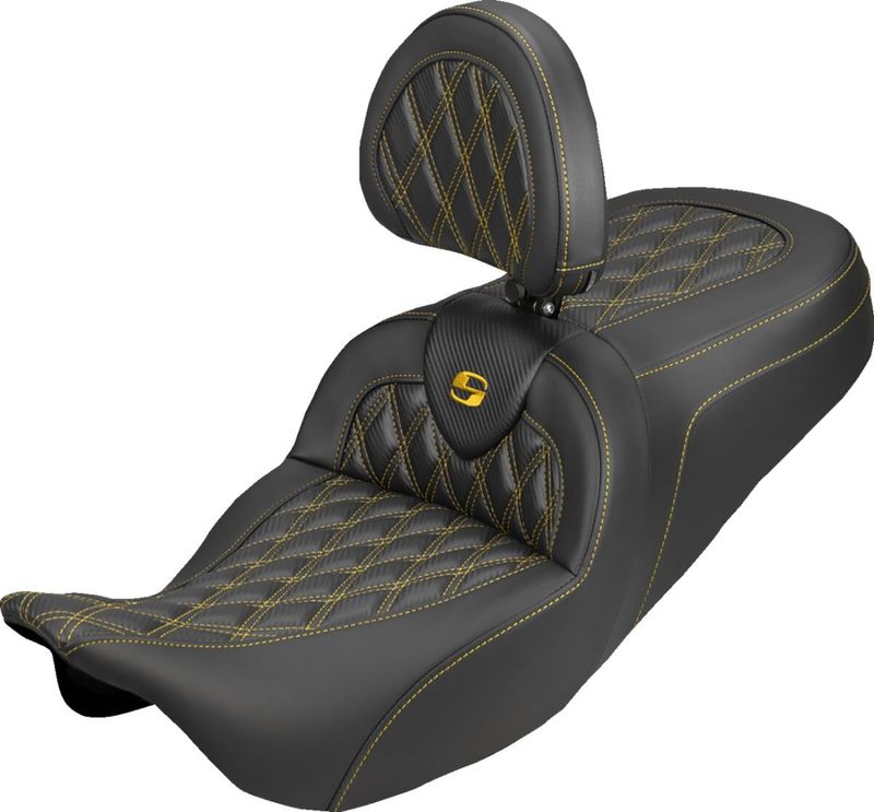 Sadel Saddlemen Roadsofa kolfiber guld Touring 08-upp 808-07B-206B7