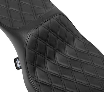 Sadel Drag Specialties Reach Predator III förlängd dubbel diamond Touring 23-upp svart