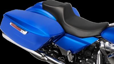 Sadel Drag Specialties Reach Predator III förlängd vinyl Touring 23-upp