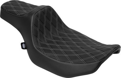 Sadel Drag Specialties Reach Predator III Silvr förlängd vinyl Touring 23-upp