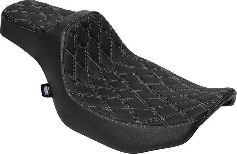 Sadel Drag Specialties Reach Predator III Silvr förlängd vinyl Touring 23-upp