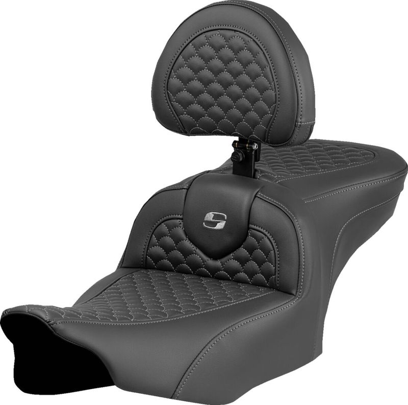 Sadel Saddlemen Dragon RoadSofa Dark W/driver grå Touring 23-upp