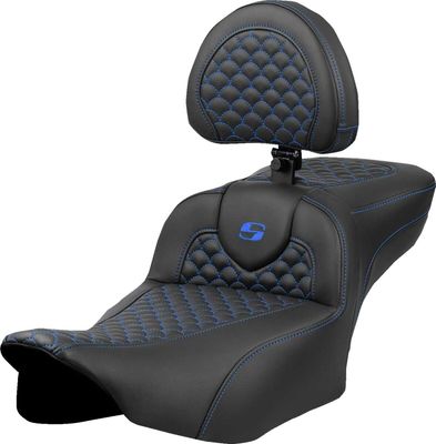 Sadel Saddlemen Dragon RoadSofa W/driver Ext Touring 23-upp blå