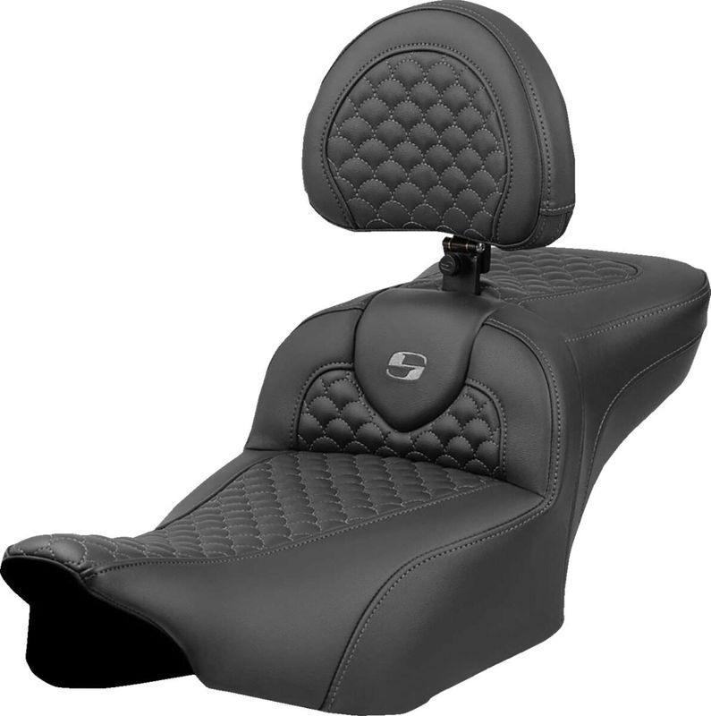 Sadel Saddlemen Dragon RoadSofa W/driver Ext Touring 23-upp grå
