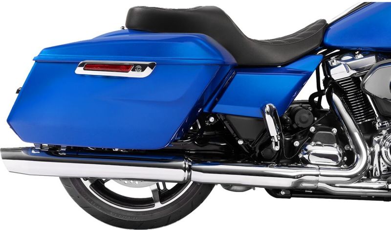 Touringsadel Drag Specialties Freedom svart vinyl silver Touring 23-upp