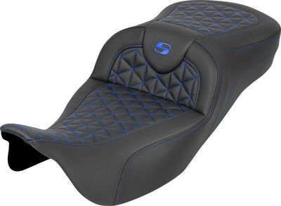 Sadel Saddlemen RoadSofa Tri Gripper Sofa förlängd Touring 08-upp blå