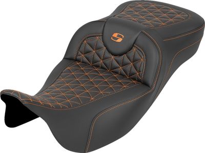 Sadel Saddlemen RoadSofa Tri Gripper Sofa förlängd Touring 08-upp orange