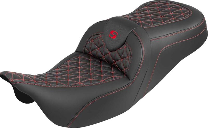 Sadel Saddlemen RoadSofa Tri Gripper Sofa Standard röd Touring 08-upp 808-07B-21004