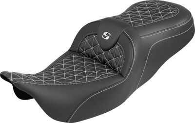 Sadel Saddlemen RoadSofa Tri Gripper Sofa Standard vit Touring 08-upp 808-07B-21006