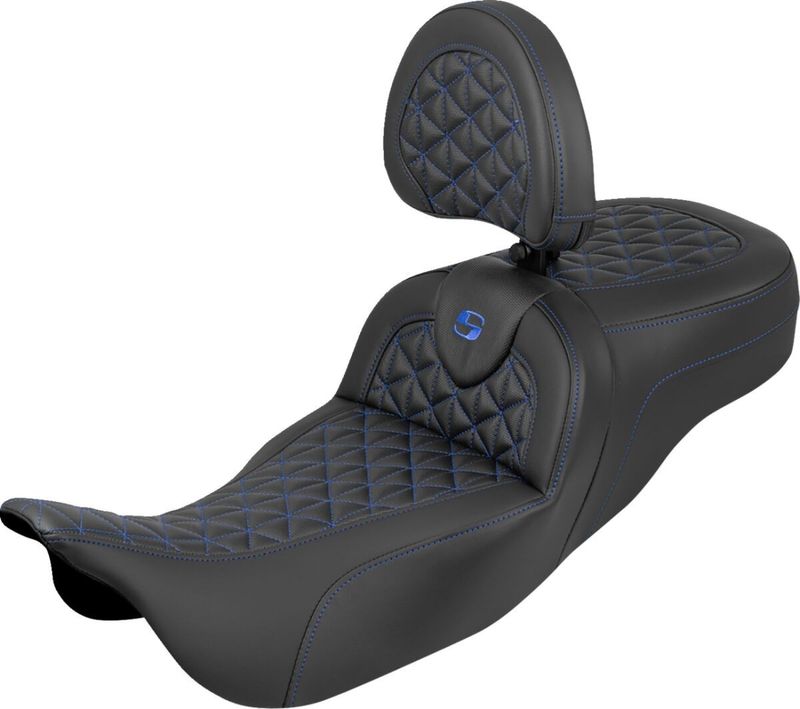 Sadel Saddlemen Reach RoadSofa Tri Gripper förlängd Touring 08-upp blå