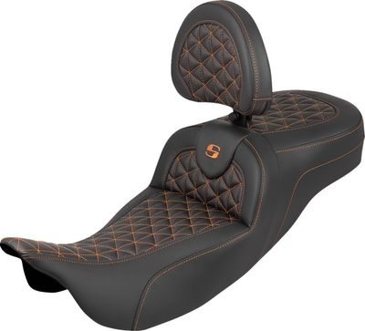 Sadel Saddlemen Reach RoadSofa Tri Gripper förlängd Touring 08-upp orange