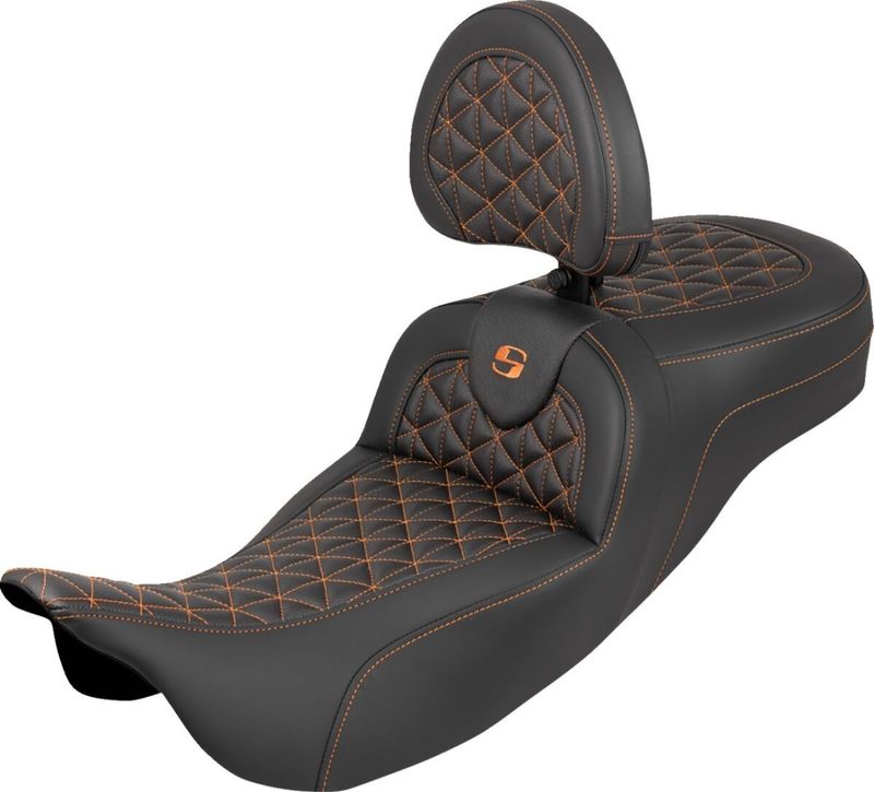 Sadel Saddlemen Reach RoadSofa Tri Gripper förlängd Touring 08-upp orange