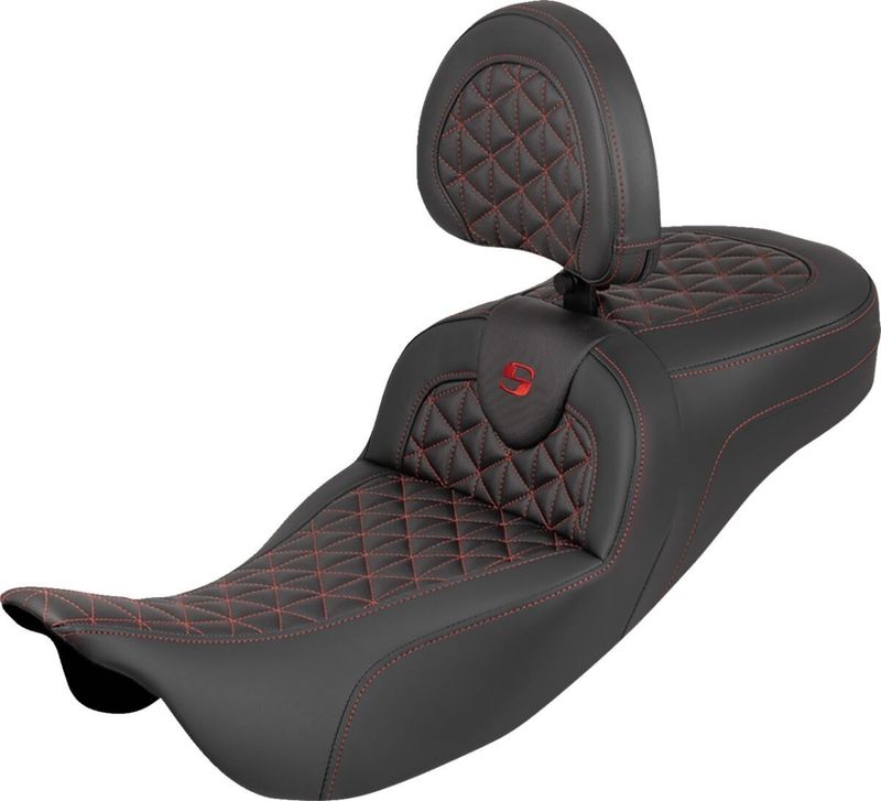 Sadel Saddlemen Reach RoadSofa Tri Gripper förlängd Touring 08-upp röd