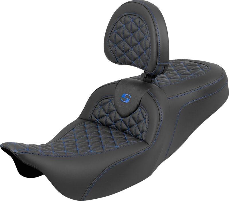 Sadel Saddlemen RoadSofa Tri Gripper Sofa Standard blå Touring 08-upp 808-07B-210B1