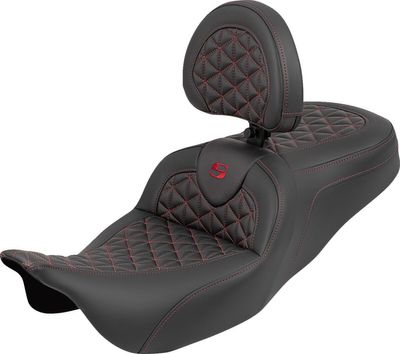 Sadel Saddlemen RoadSofa Tri Gripper Sofa Standard röd Touring 08-upp 808-07B-210B4