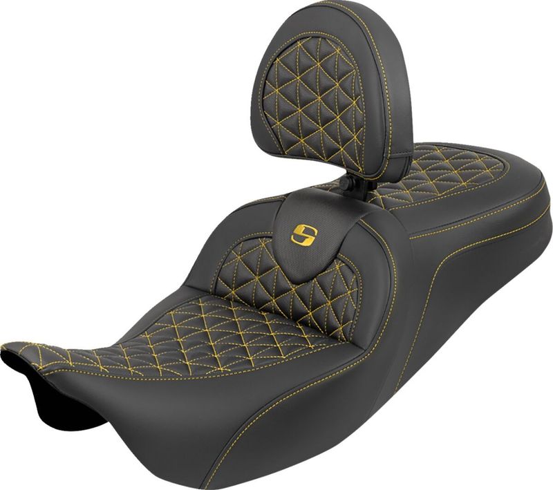 Sadel Saddlemen RoadSofa Tri Gripper Sofa Standard guld Touring 08-upp 808-07B-210B7