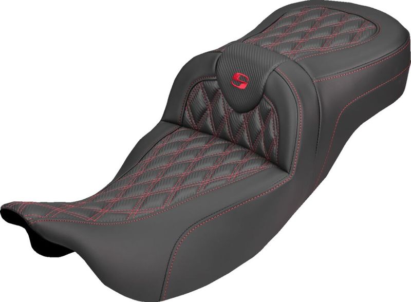Sadel Saddlemen Roadsofa kolfiber röd Touring 08-upp 808-07B-20704