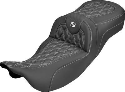 Sadel Saddlemen Roadsofa kolfiber vit Touring 08-upp 808-07B-20706
