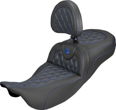 Sadel Saddlemen Roadsofa kolfiber blå Touring 08-upp 808-07B-207B1