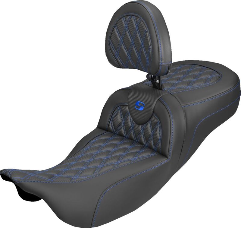 Sadel Saddlemen Roadsofa kolfiber blå Touring 08-upp 808-07B-207B1