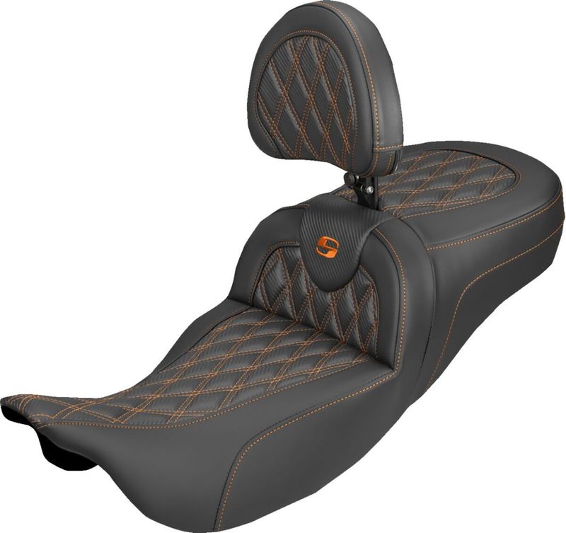 Sadel Saddlemen Roadsofa kolfiber orange Touring 08-upp 808-07B-207B3