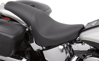 Sadel Drag Specialties Predator vinyl svart slät Softail 00-17