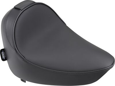 Sadel Drag Specialties solo EZ Glide II slät vinyl svart med fäste för förarryggstöd