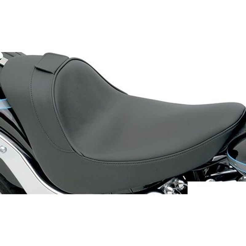 Solosadel Drag Specialties förare vinyl svart slät Softail 06-17