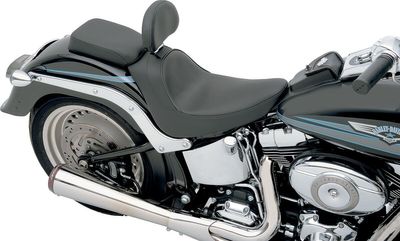 Solosadel Drag Specialties förare vinyl svart slät Softail 06-17